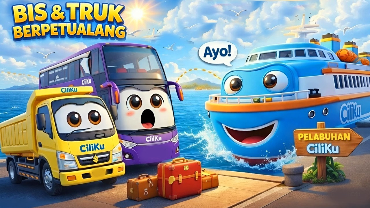Roda Roda Berputar Terbaru - Truk & Bis Bermain Bersama 🚚🚌| Lagu Anak Edukatif Ceria Animasi 3D 2026