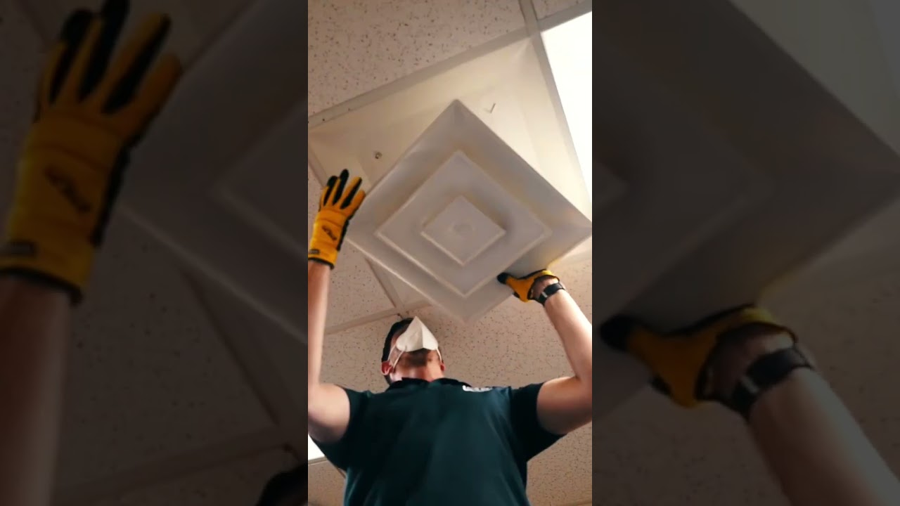 Office duct cleaning | Commercial air duct cleaning￼ | #airductcleaning #hvac #nadca ￼