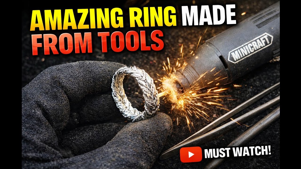 Amazing silver ring making in simple tool