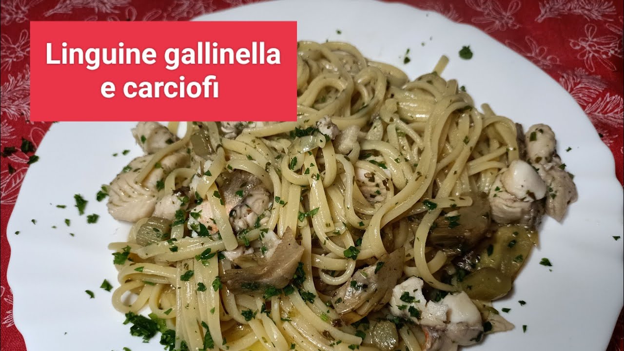 Linguine con gallinella e carciofi