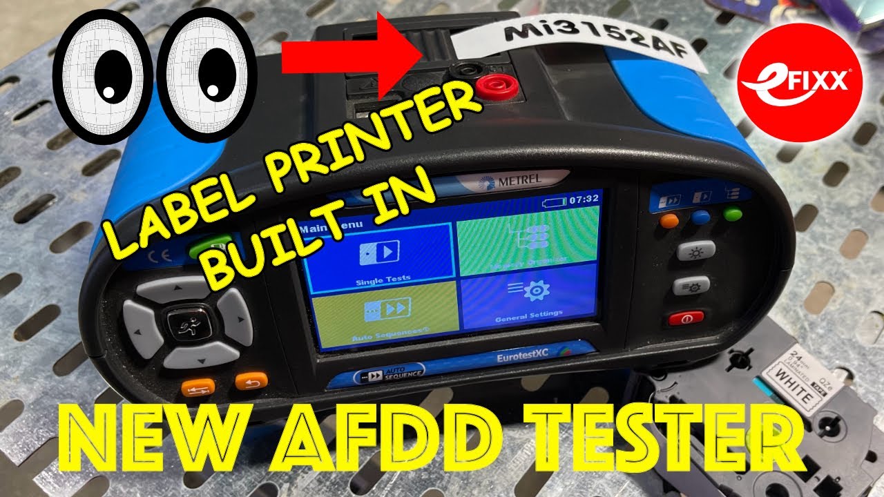 WORLD EXCLUSIVE: Multifunction tester with in built LABEL PRINTER and AFDD test function.