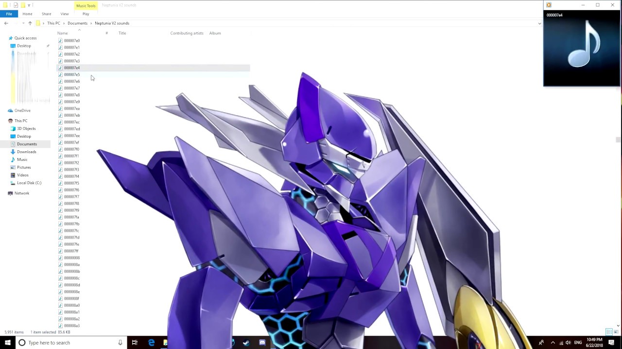 Messing With the Neptunia Sound Files (sound bites)