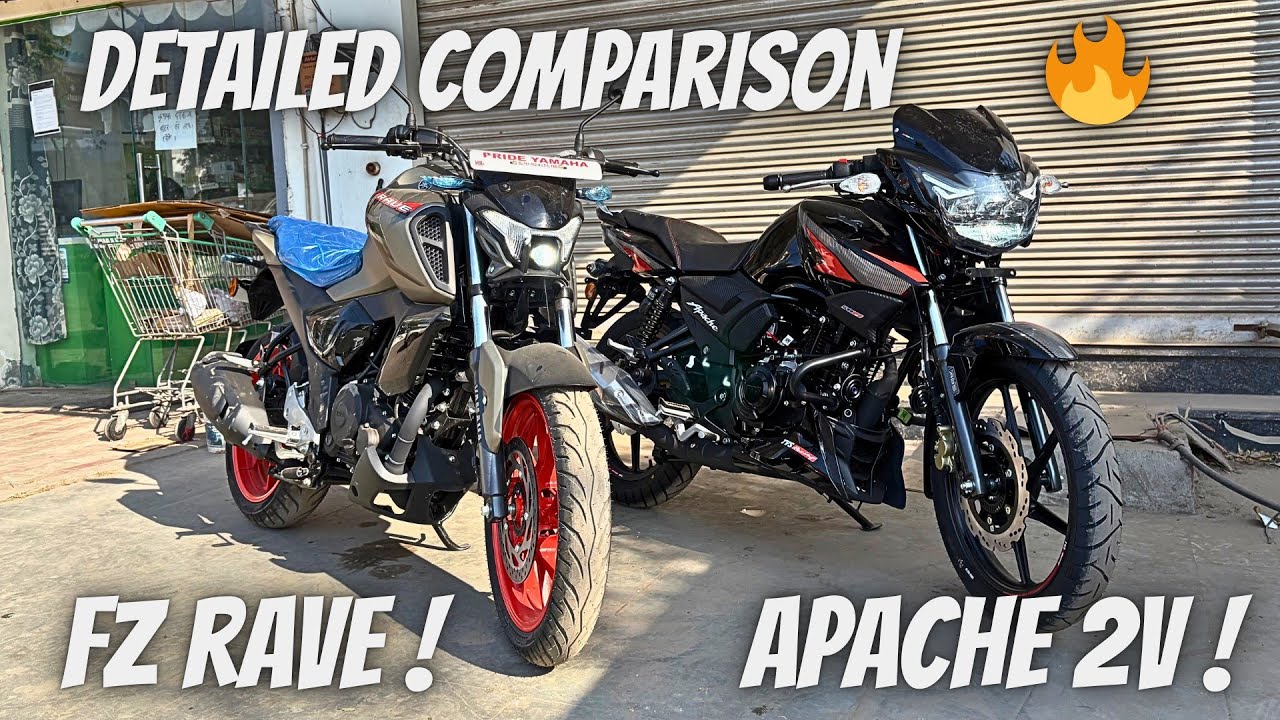 2025 Yamaha Fz-Rave Vs Apache 160 2V,Detailed Comparison.