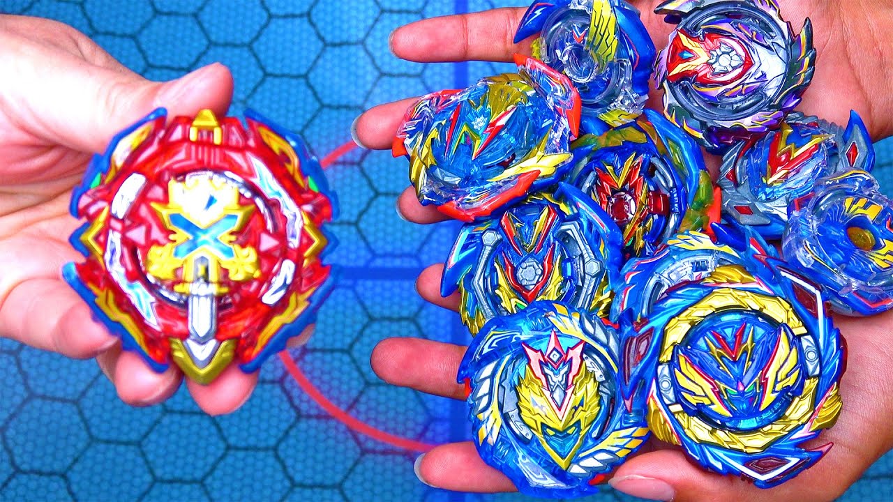NEW XIPHOID XCALIBUR vs ALL VALKYRIE BEYS | Beyblade Burst Evolution Battle
