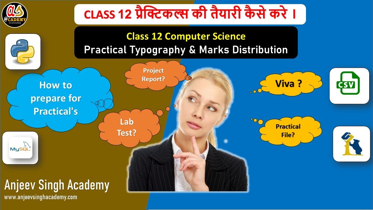 Class 12 Computer Science 083 New Typography AISSCE CBSE Board Practical Examination