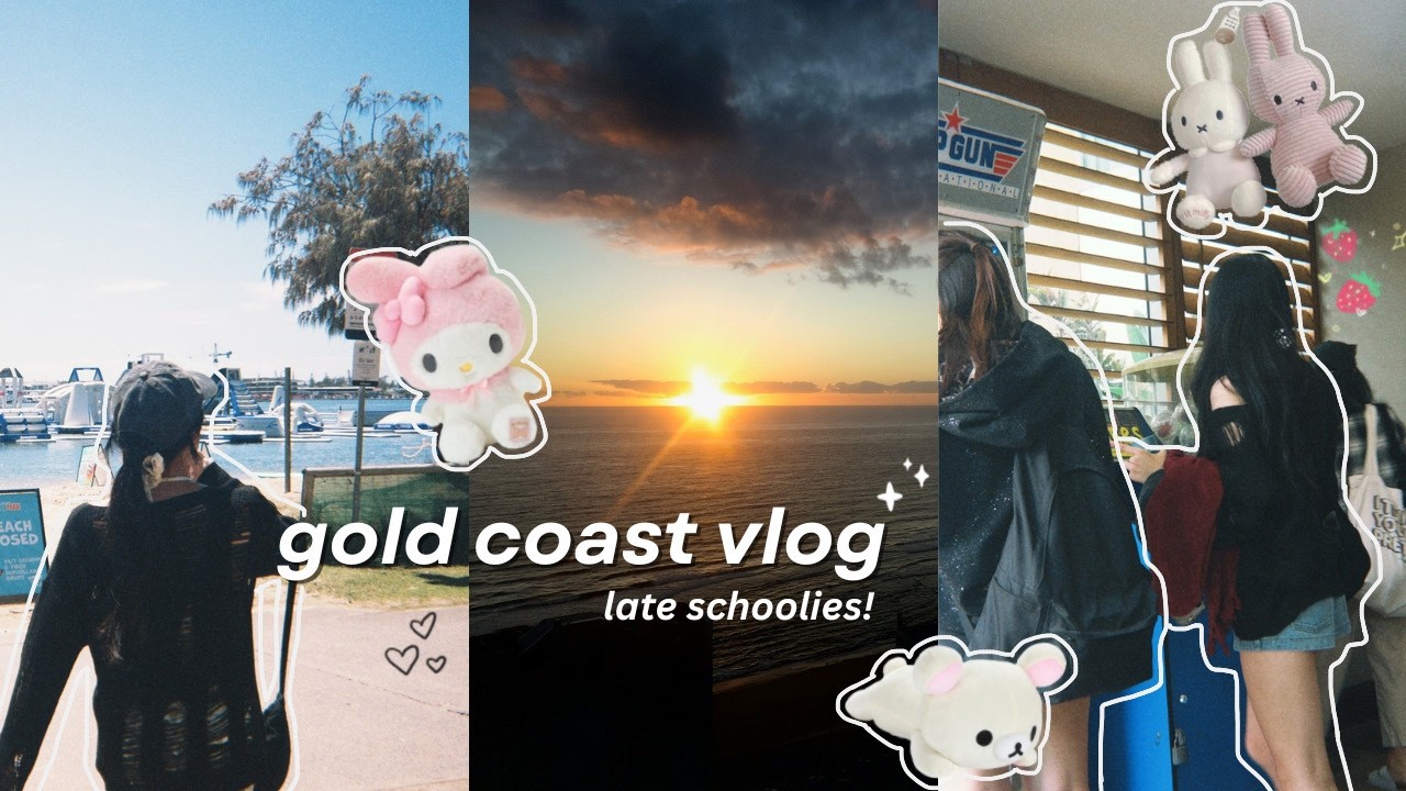 GOLD COAST VLOG☀️ schoolies, wet n wild, movie & sea world, cooking meals + lots of late night froyo