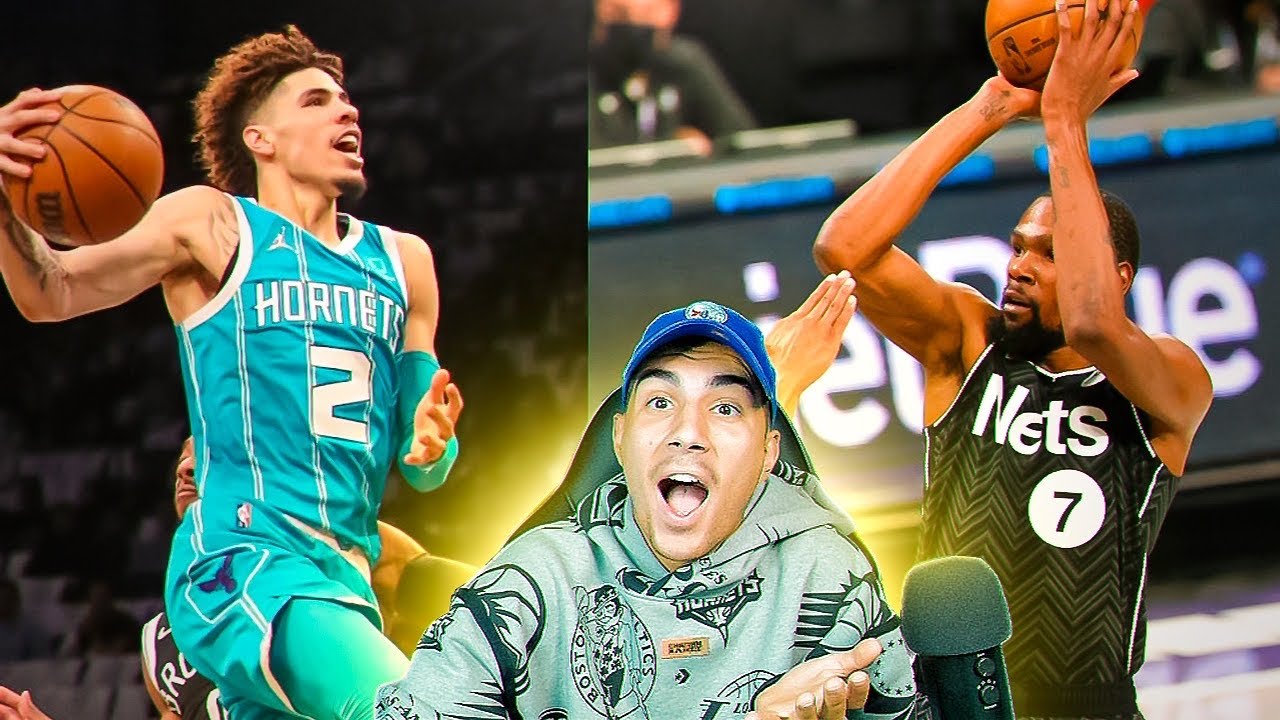 DURANT (38 puntos) vs LAMELO y sus HORNETS - NETS vs HORNETS | 24/10/21 *reacción*