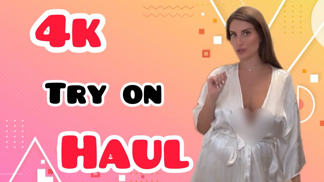 4K Try-On Haul | 4K Transparent cleaning  & Lingerie Chic Mesh Dress Try On haul
