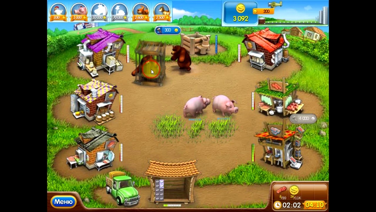 Веселая ферма 2   Упаковочная 2 FarmFrenzy на золото