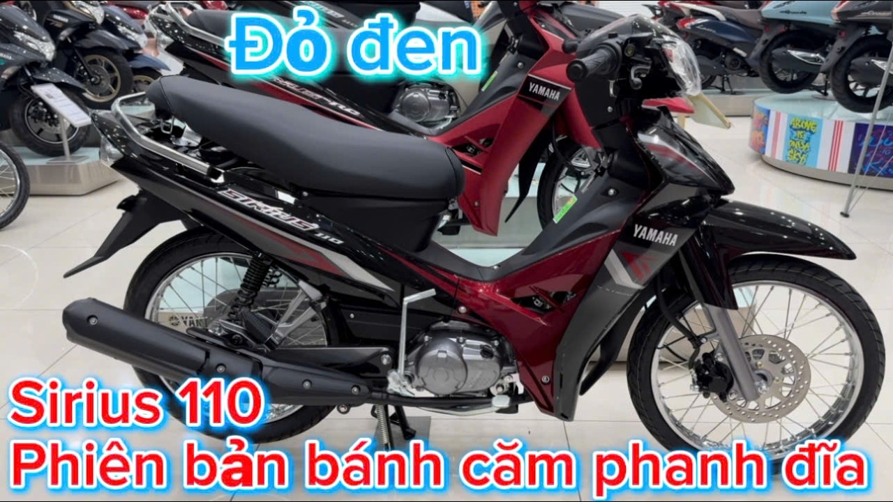 Yamaha Sirius 110 2026 Đen Đỏ Căm Đĩa | Bình Exciter