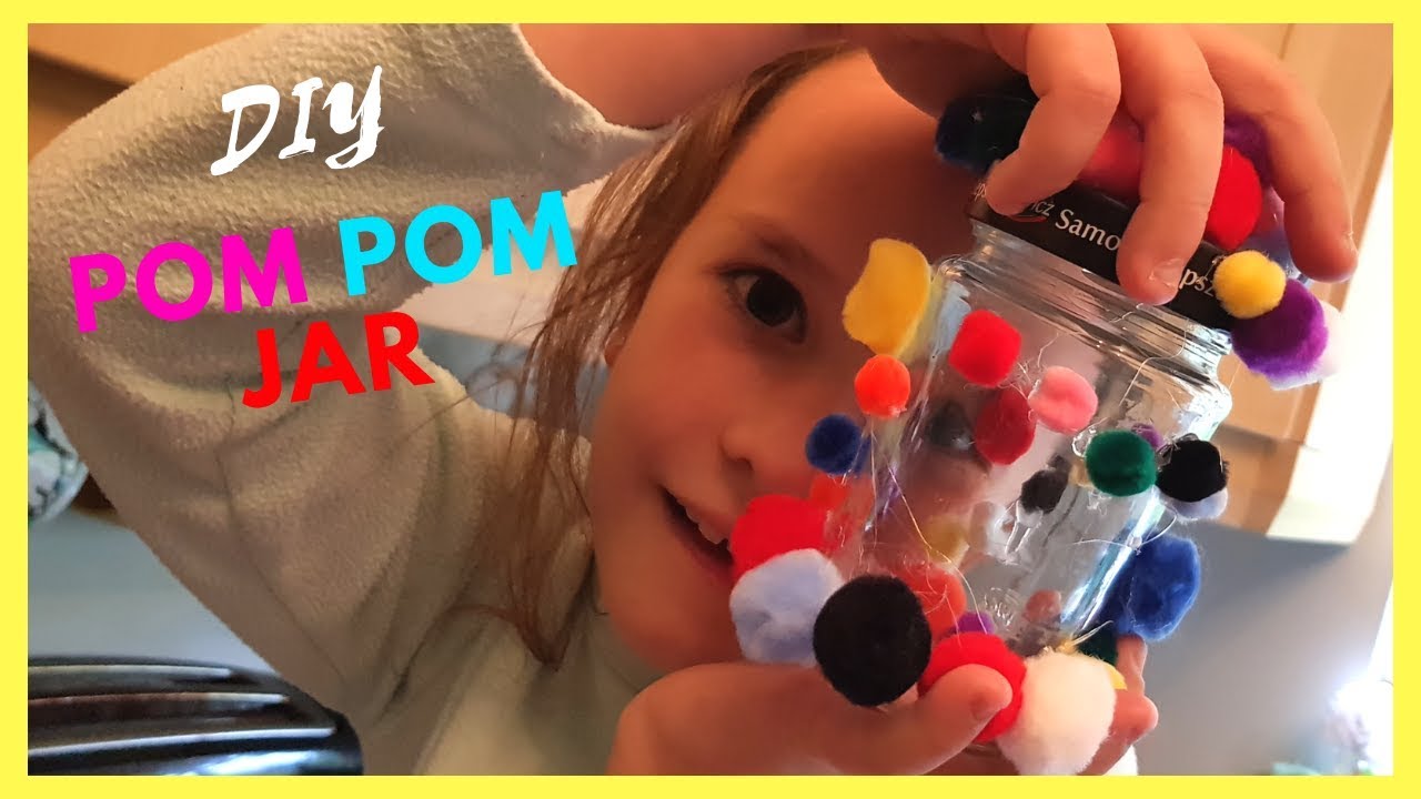 DIY Pom Pom Jar Craft