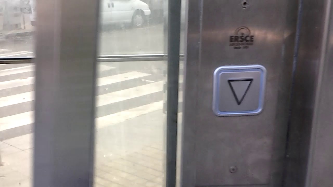 ersce ascensores traction elevator at the bogatell subway station in barcelona spain