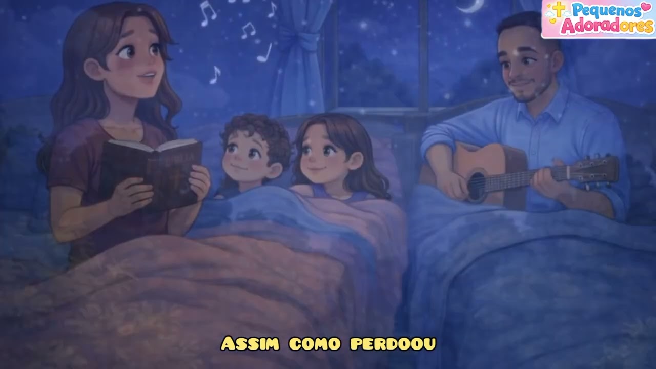 Oração Cantada – Pai Nosso | Canção de Ninar que Acalma a Alma ✨🌙