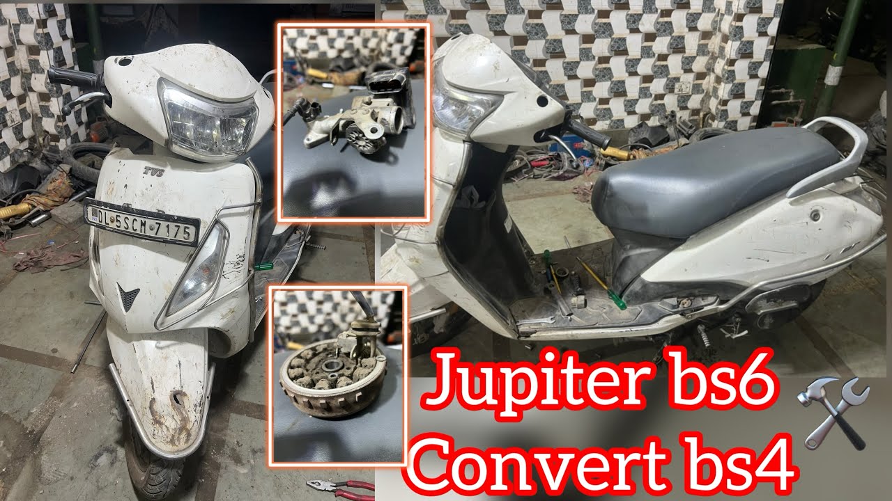 Jupiter bs6 convert bs4 😱carveter ke andar convert 🛠️👍@Zaid service 00 #bike #service#zaidservice00