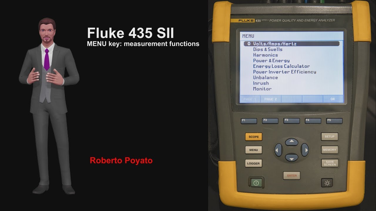 FLUKE 435 SII POWER QUALITY ANALYZER. MEASUREMENT FUNCTIONS