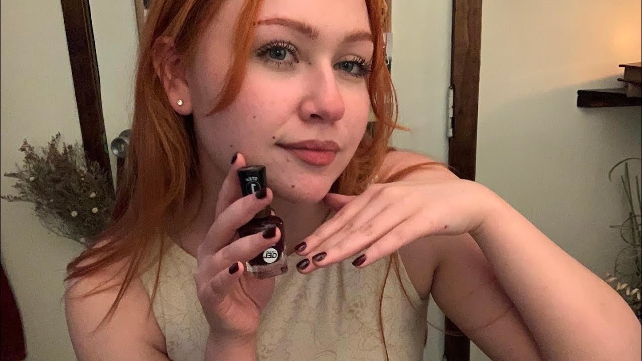 ASMR Chit Chat While Doing My Nails (Whispered Ramble)