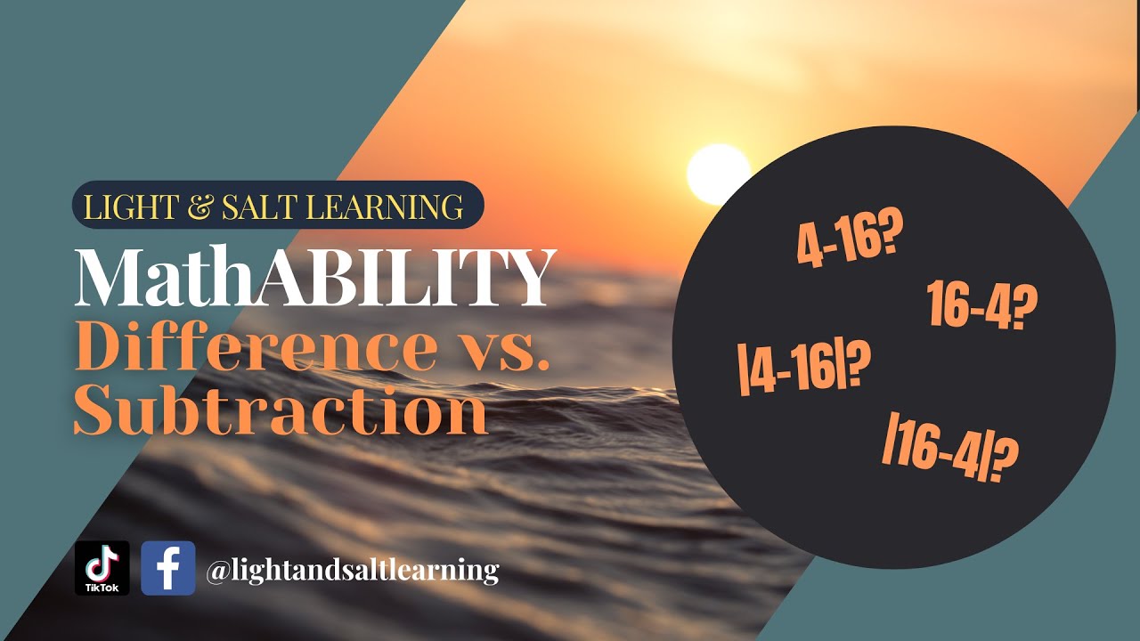MathABILITY: Difference vs. Subtraction
