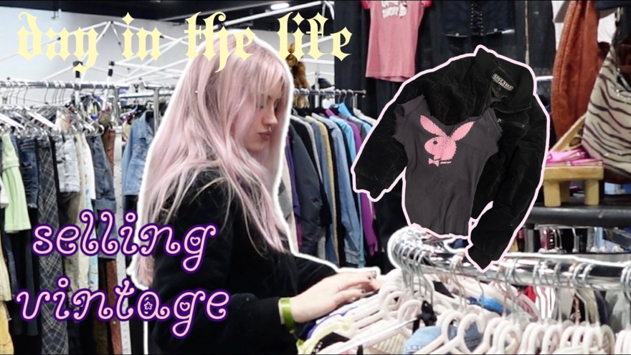 day in the life selling vintage clothes for a living! (weekend vlog)