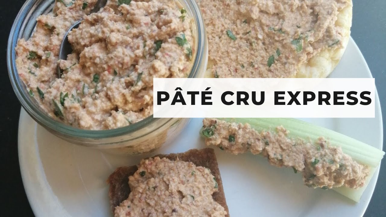 Recette de p&acirc;t&eacute; cru r&eacute;alisable en moins de 5 minutes I vegan, sans gluten
