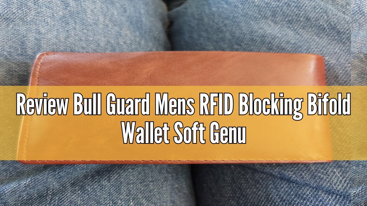 Review Bull Guard Mens RFID Blocking Bifold Wallet Soft Genuine Leather Brown Western