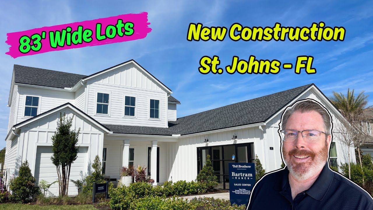 St Johns Florida New Construction Home For Sale | 83' Wide Lots | Mayport Model at Bartram Ranch