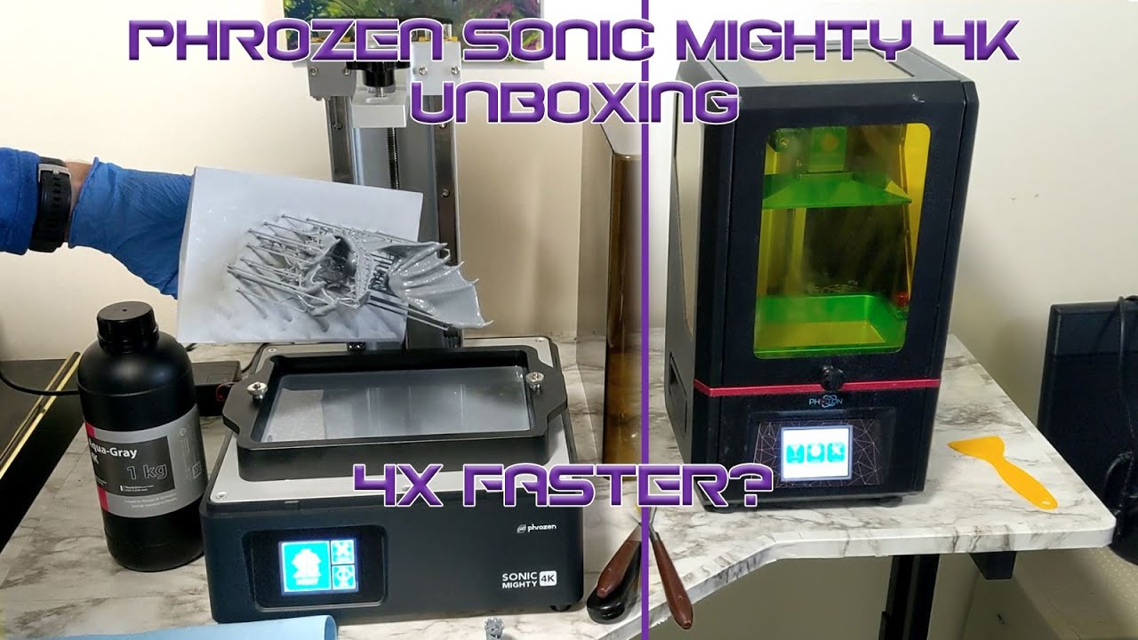 Phrozen Sonic Mighty 4K Unboxing and Comparison to Anycubic Photon