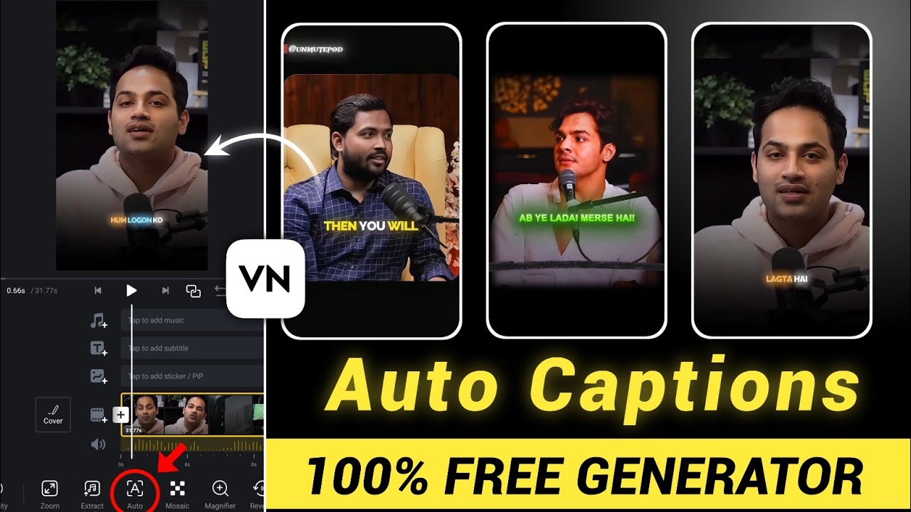 VN Auto Captions Tutorial | How To Generate Auto Captions In Vn App | Video Me Captions Kaise Lagaye