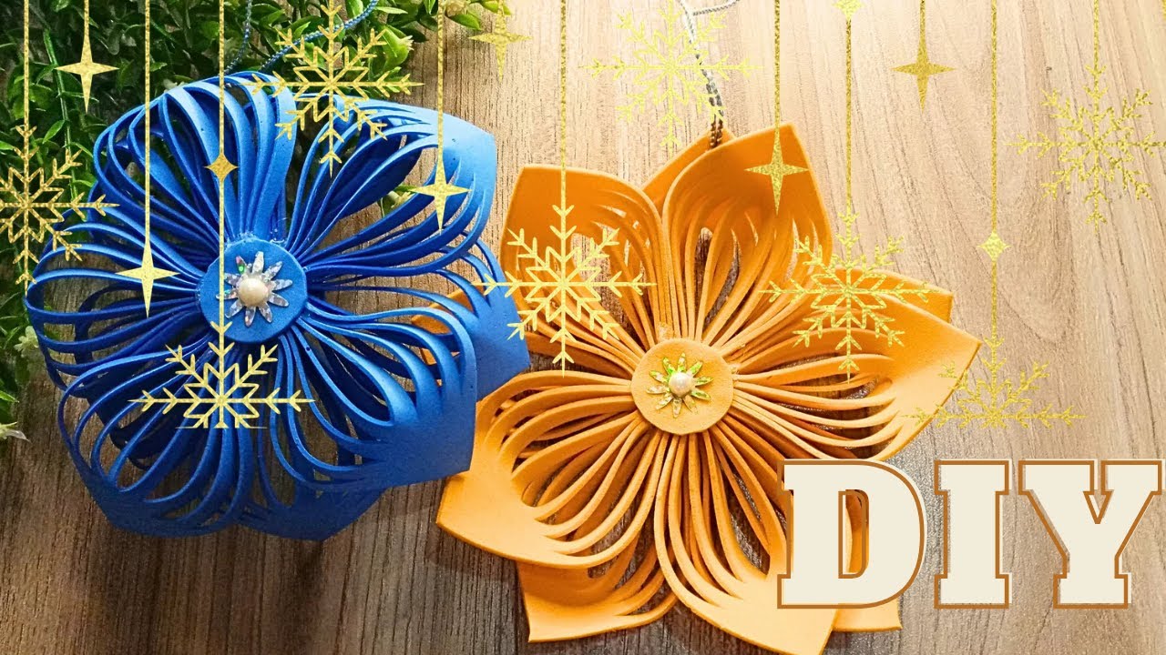 How to make really cool Snowflake ❄️/Thanks giving craft idea for decoratio