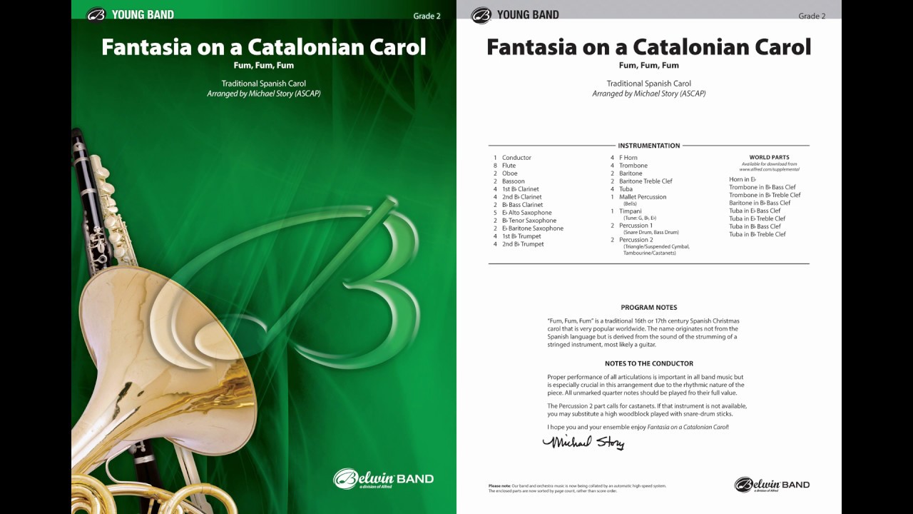 Fantasia on a Catalonian Carol, arr. Michael Story – Score & Sound