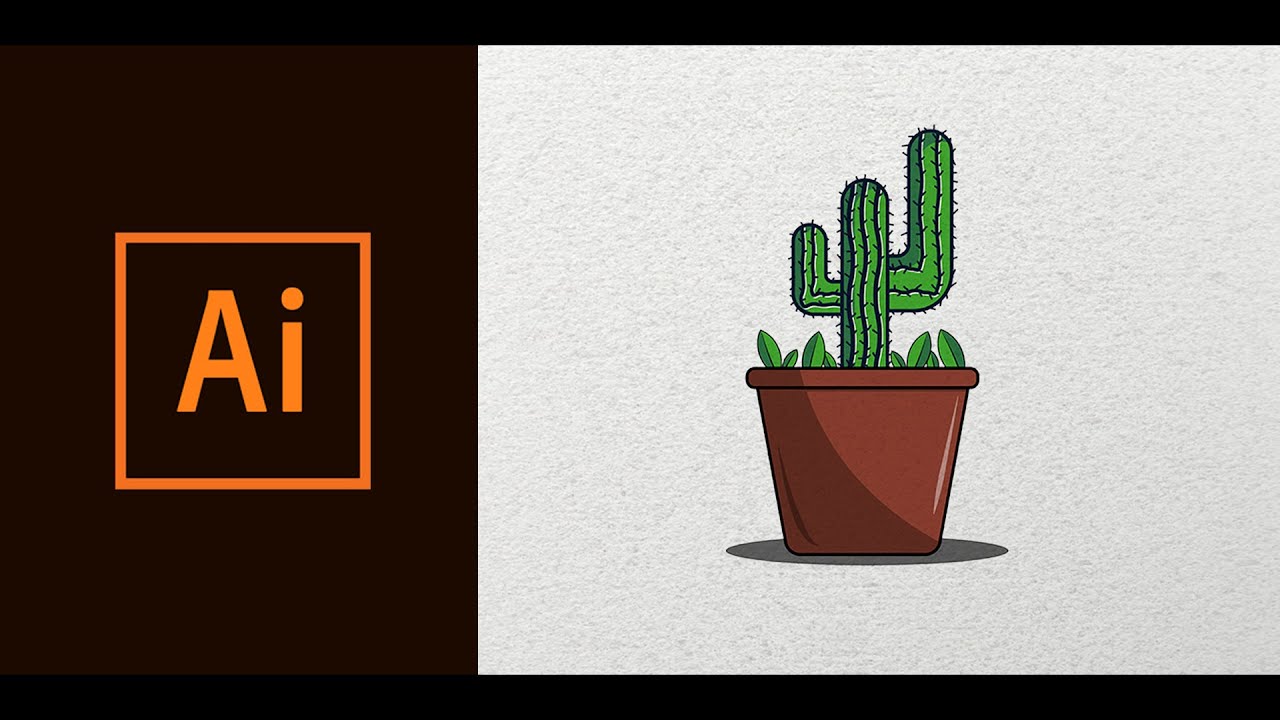 Cactus | Adobe Illustrator | Speed Art