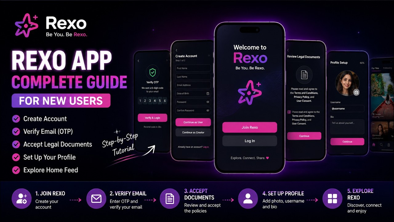 Rexo App Tutorial | Complete Guide for New Users | How to Create Your Rexo Account