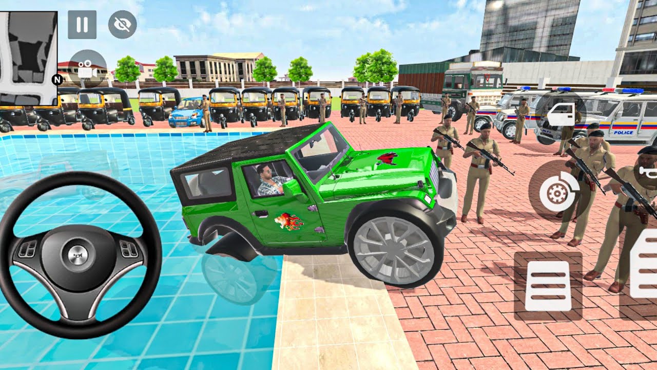 🎮Modified Green Thar 💚 Gangster Life in Indian Streets | Open WorldGame gamefor android Gameplay ♥️