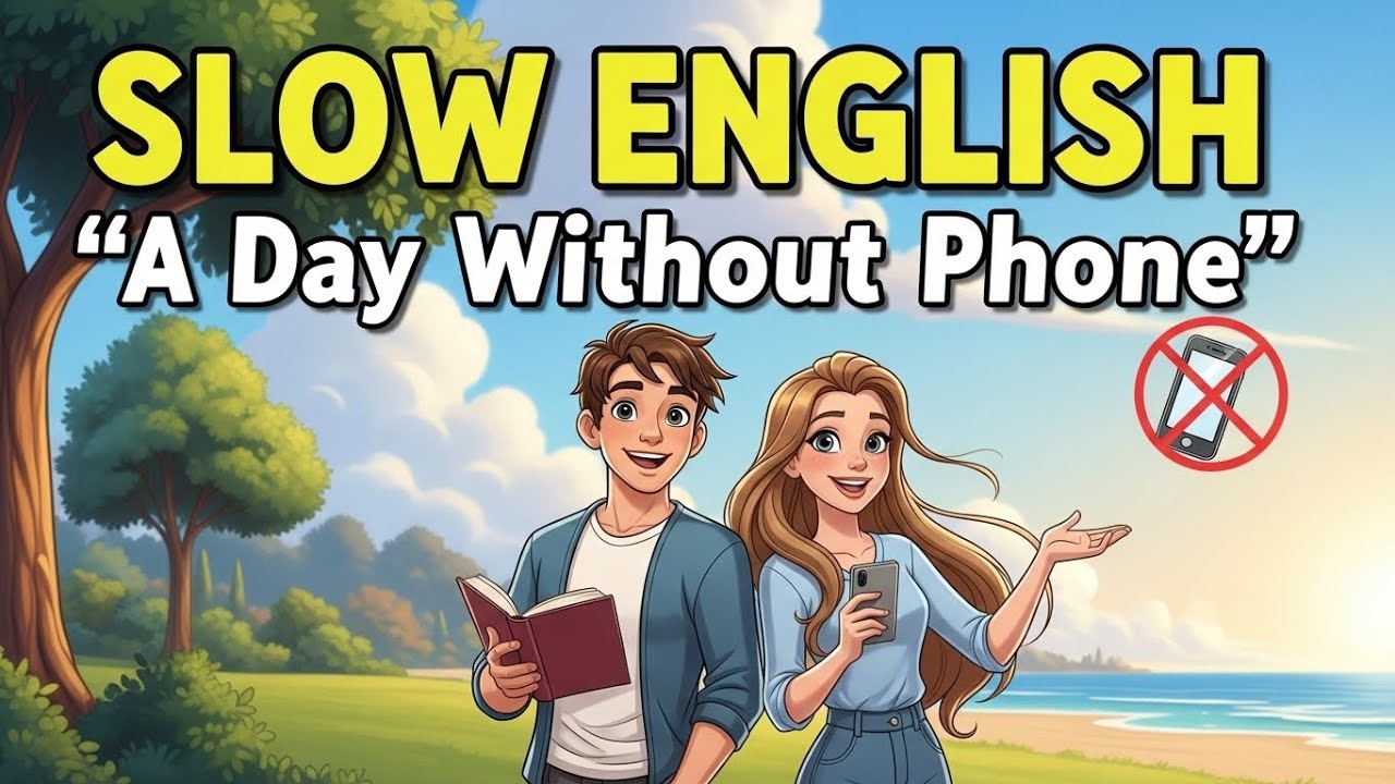 A Day Without My Phone | Slow English Conversation for Beginners | A1-A2 Listening Practice