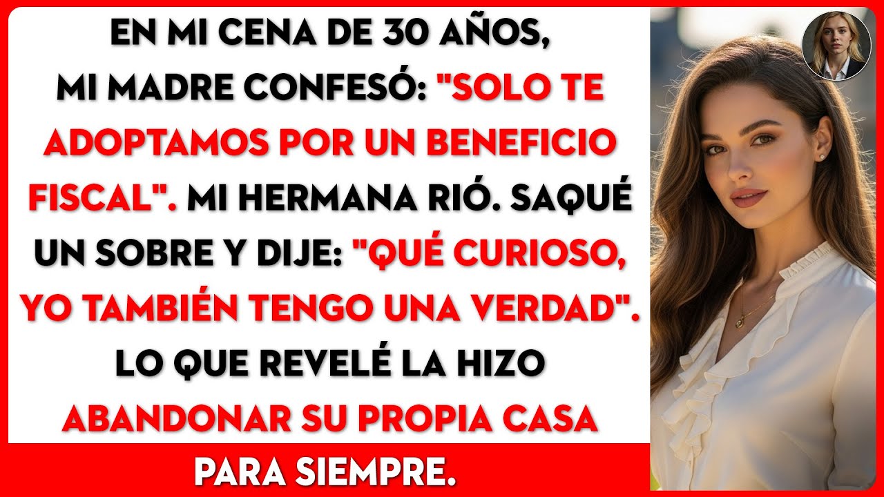 Mamá dijo en mi fiesta que me adoptó por impuestos. Mi revelación la dejó helada.