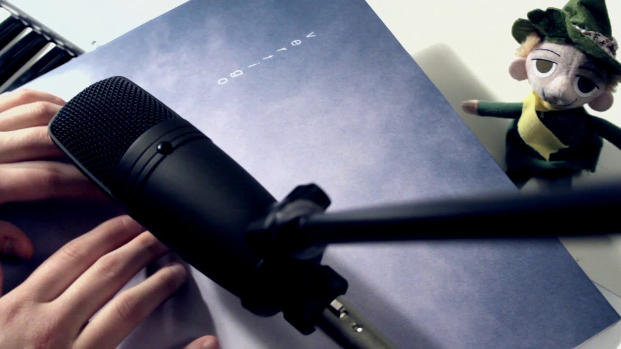 ASMR tapping on vinyl cover