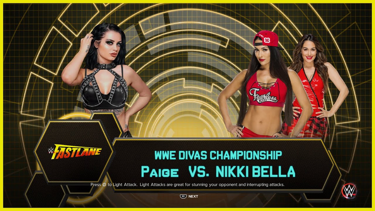 Paige Vs Nikki Bella W/ Brie Bella - Divas Championship - Fastlane ‘15 - WWE 2K23 Sim- PS5 - 4K