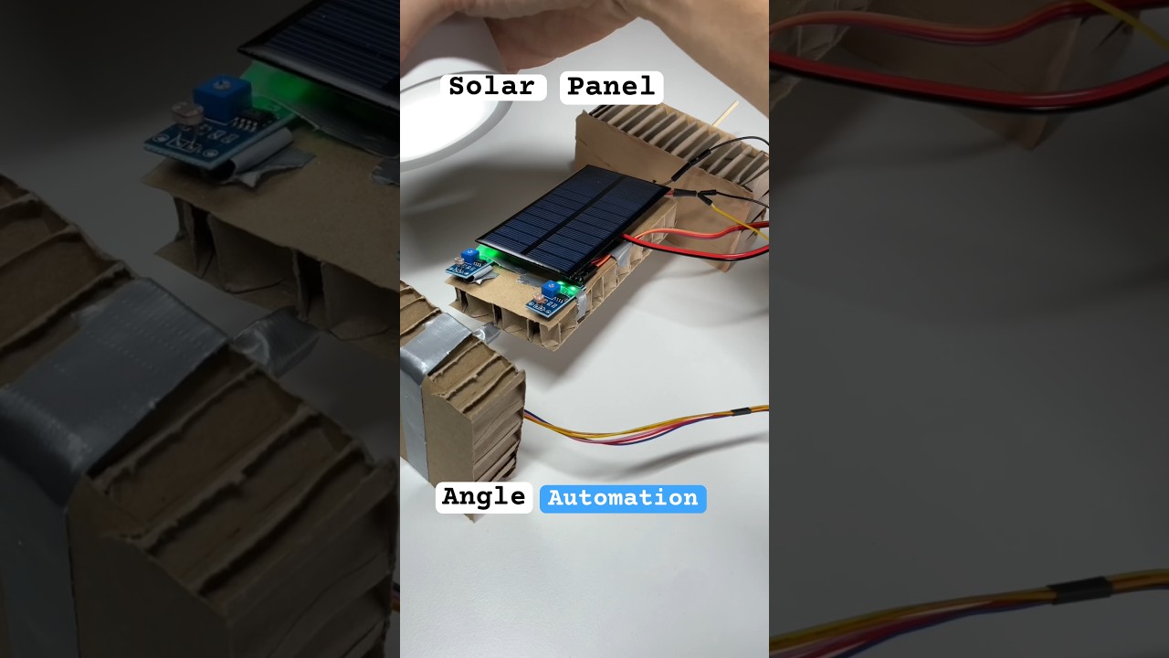 Amazing Solar Panel Tilt Adjustment Automation Depending On Sunlight Angle #arduino #engineer #diy