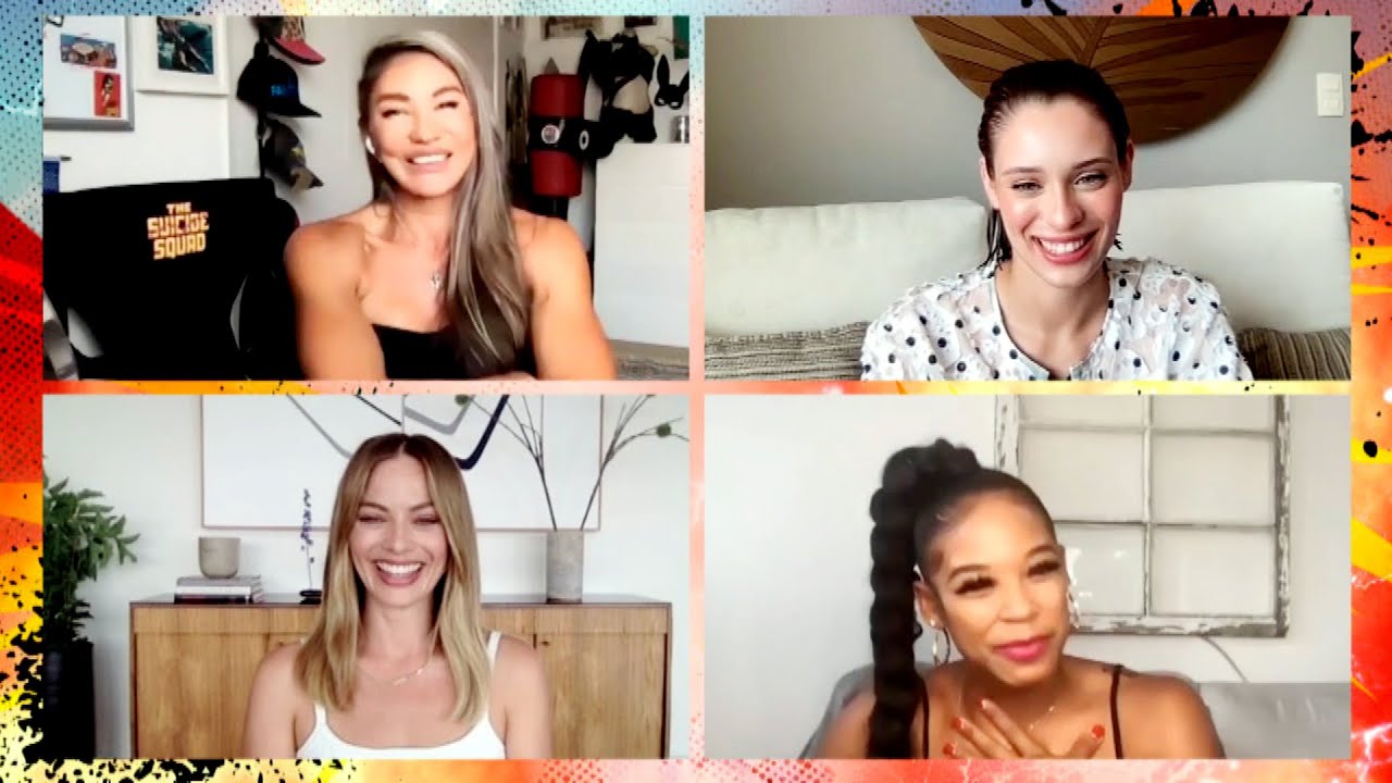 Bianca Belair interviews “Suicide Squad” stars Margot Robbie, Daniela Melchior and Mayling Ng