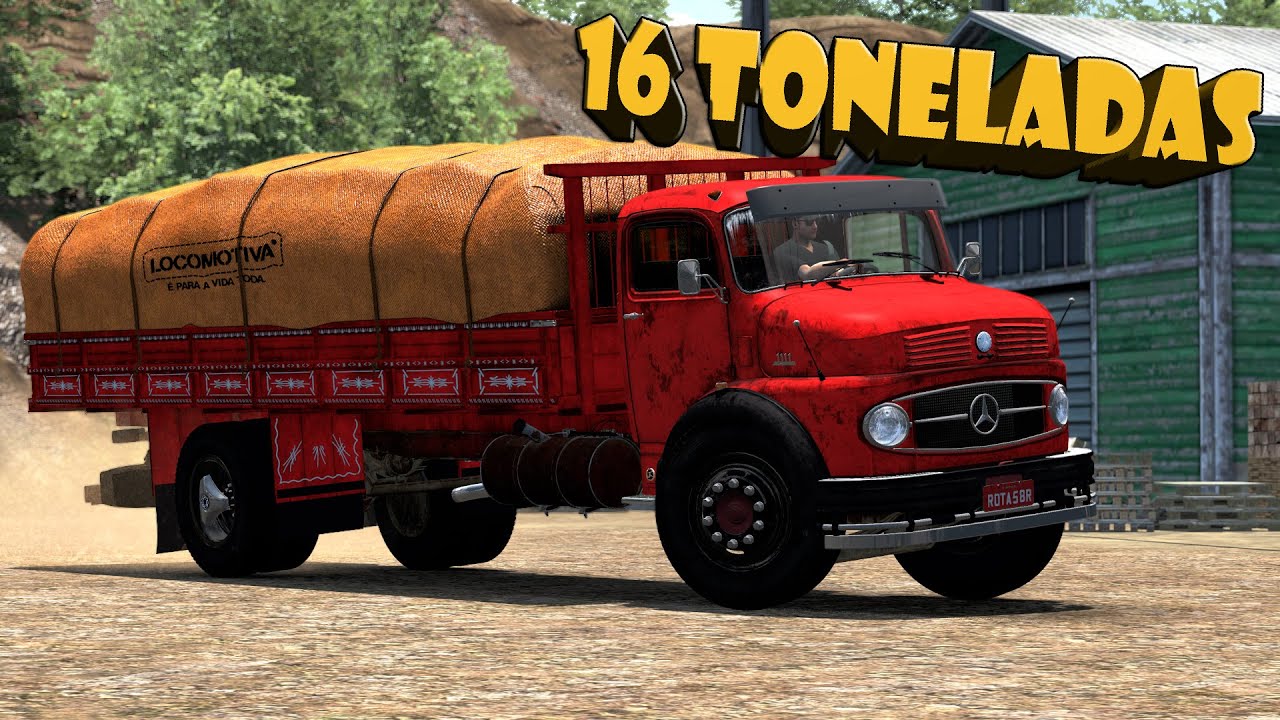 MERCEDÃO ANTIGO TOCO COM 16 TONELADAS - FIQUEI SEM COMBUSTÍVEL NA VIAGEM - ETS 2 MODS BR