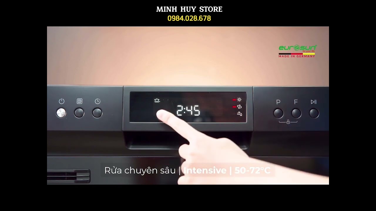 REVIEW M&Aacute;Y RỬA CH&Eacute;N EUROSUN SMS60E08EB