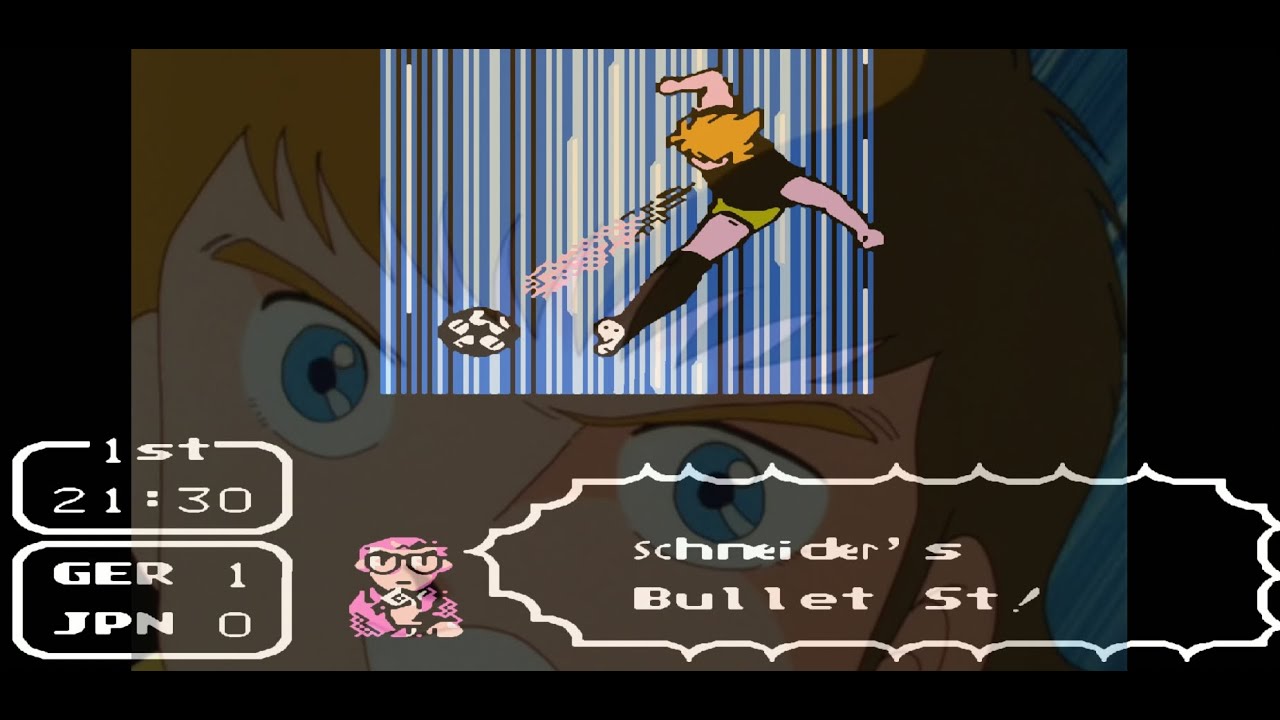Captain Tsubasa 2 Jr. Hack Anime Edit Germany (U13) VS Japan Schneider Bullet Shot 156 Km's 2K QHD
