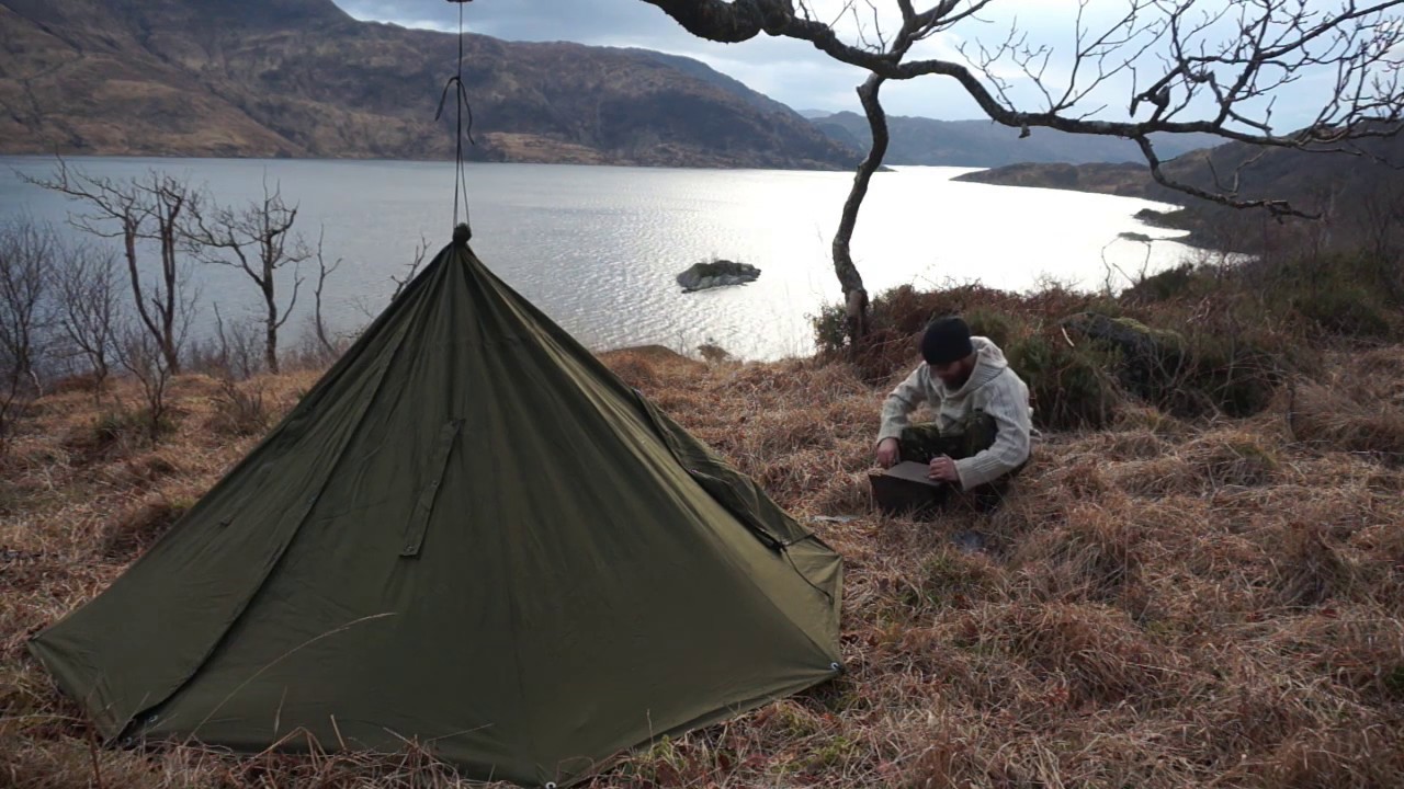 Solo Winter Camp in a Lavvu through Storm Ciara and Venison Fillet Steak Caveman Style!