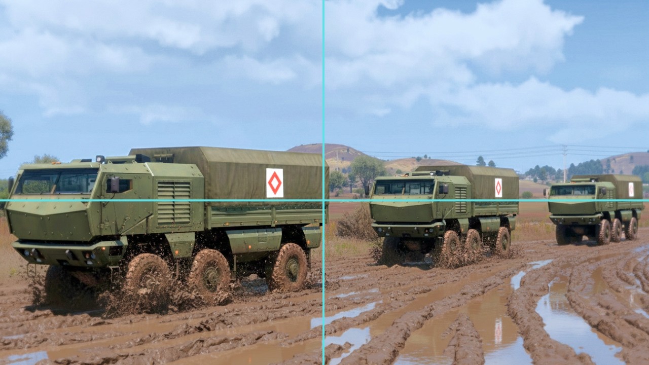 Russian Medical Support Truck Crossing Active War Zone Ambushed by Missile