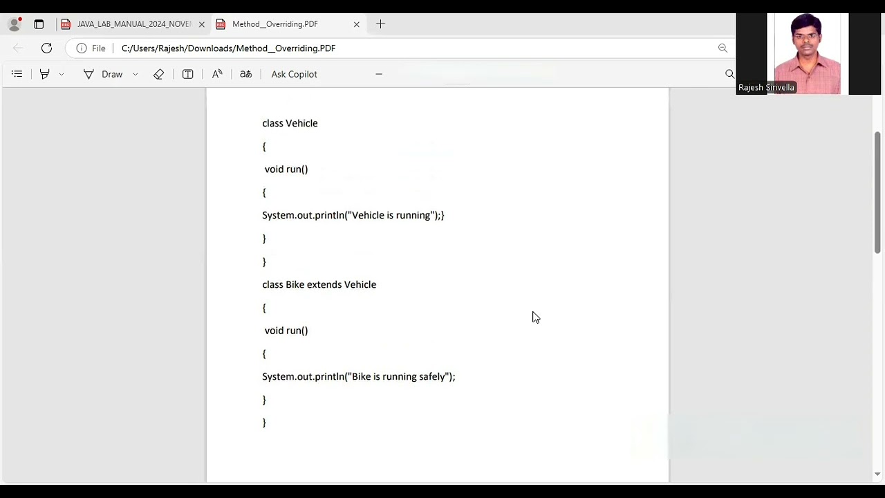 method overriding