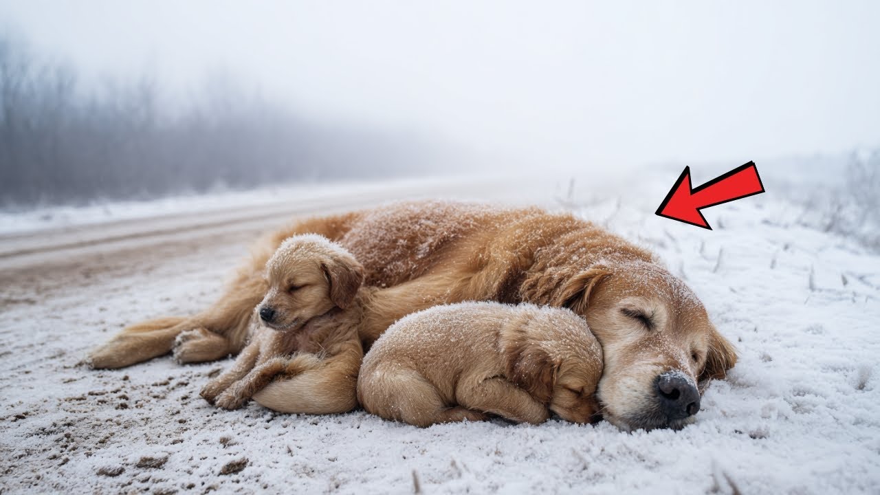 Left behind because they “ate too much”—a Golden Retriever family’s fight to survive the snow