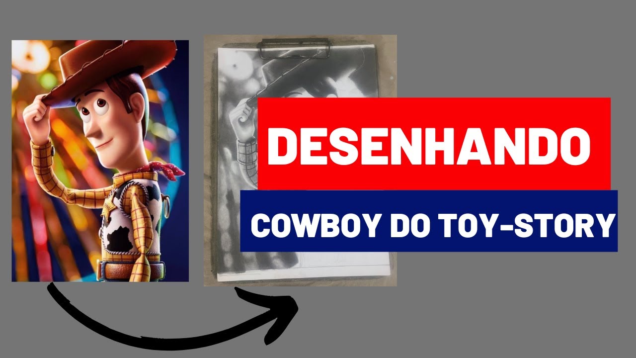DESENHANDO WOODY DO TOY-STORY | Drawing WOODY (Desenho Completo)