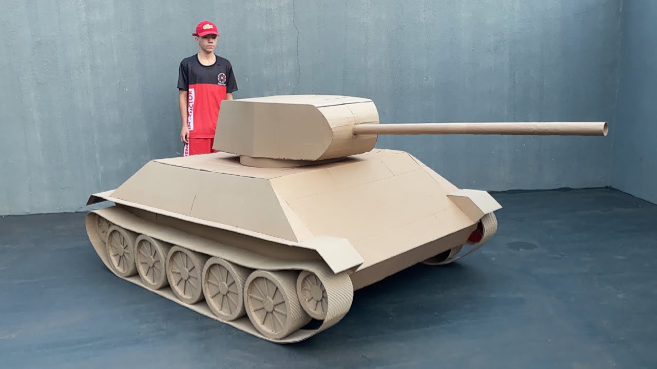 CÓMO HACER UN TANQUE DE BATALLA DE CARTÓN QUE DISPARE