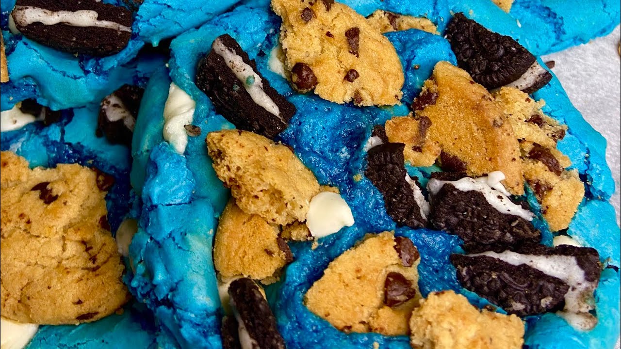 🍪 ПРОСТЫЕ ПЕЧЕНЬЯ COOKIE MONSTER | ПЕЧЕНЬЕ ИЗ СМЕСЕЙ ДЛЯ ТОРТА | Готовим с Эшли