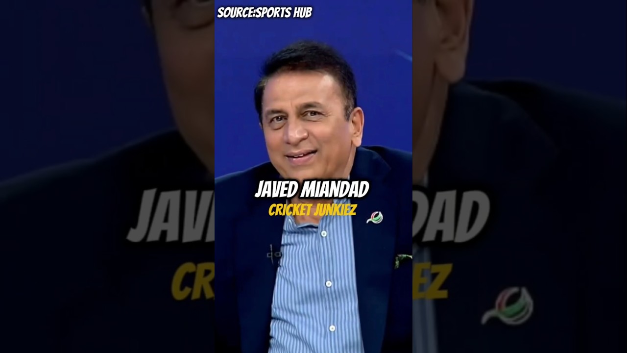 Gavaskar mimics Javed Miandad 😂 #sunilgavaskar #indiancricketer #cricket #cricketlover #interview