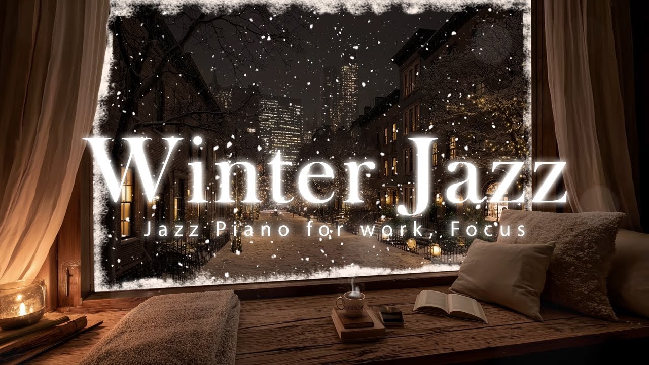 Sleeping Well & Unwind with Soothing Winter Midnight Jazz ❄️ Mellow Piano Jazz for Deep Sleep, Focus